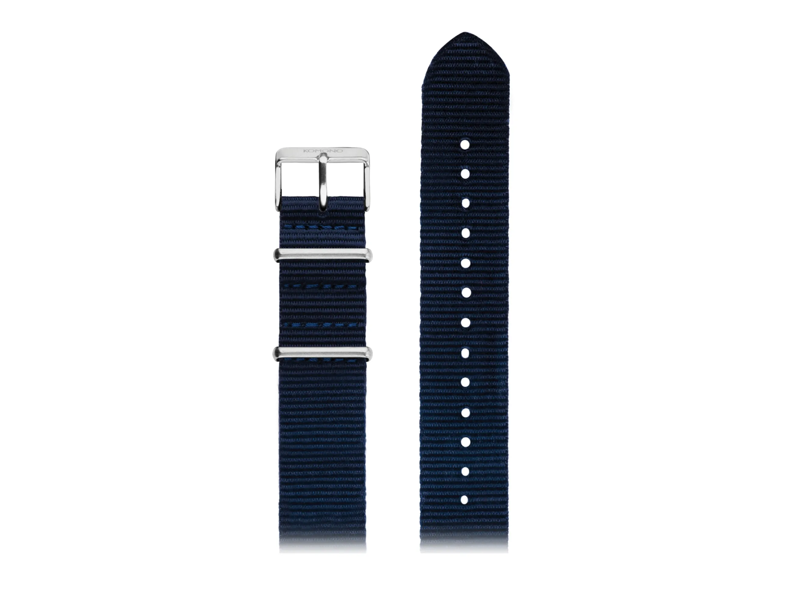 KOMONO Bracelets | Strap 20 - Nato - Blue Silver